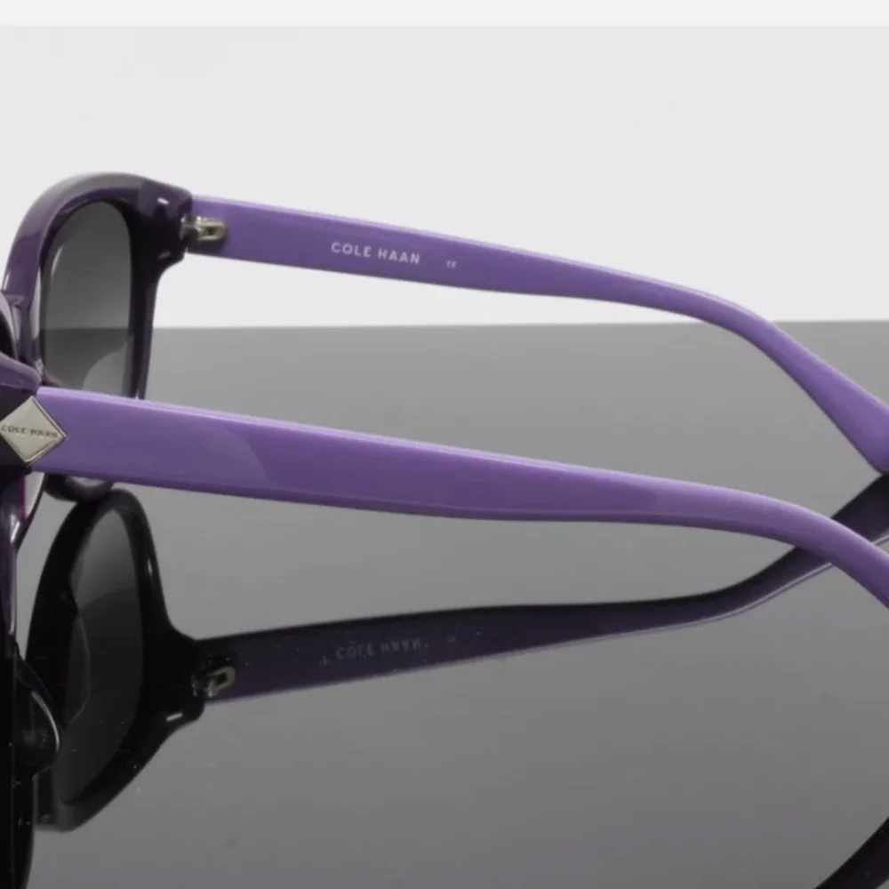 Cole Haan Sunglasses Purple Lavender Gradient Charcoal Gray Polarized UV Lenses